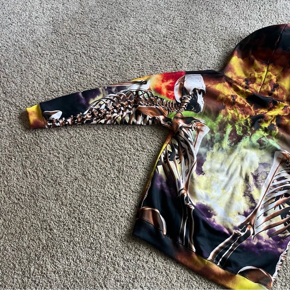 Men’s| Astroworld Festival 2019 Smiley Skeleton Souvenir Merch Hoodie; Sz Medium - Picture 4 of 7